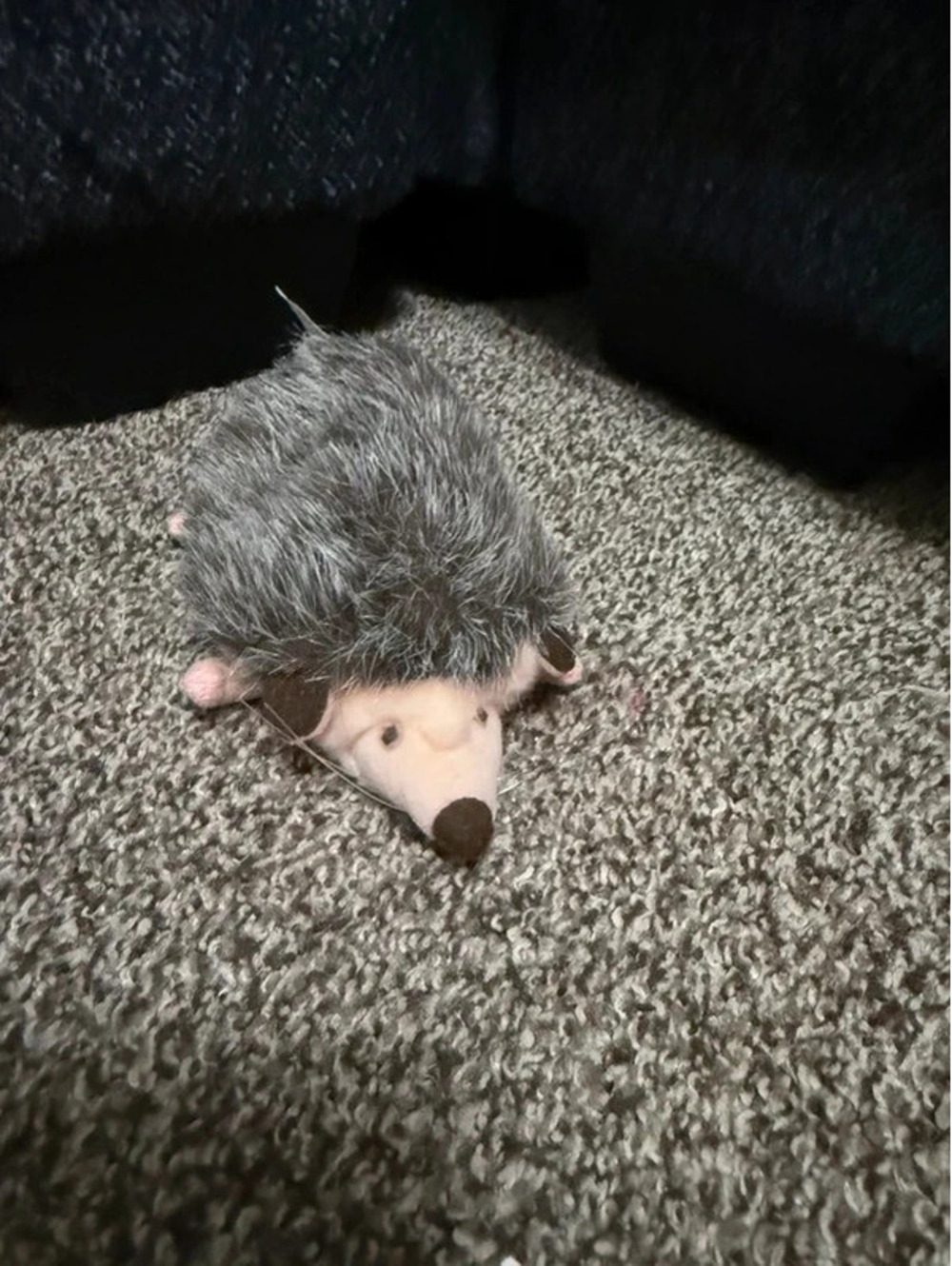 Cutee Hedgehog Plush Gray Faux Fur Stuffed Animal